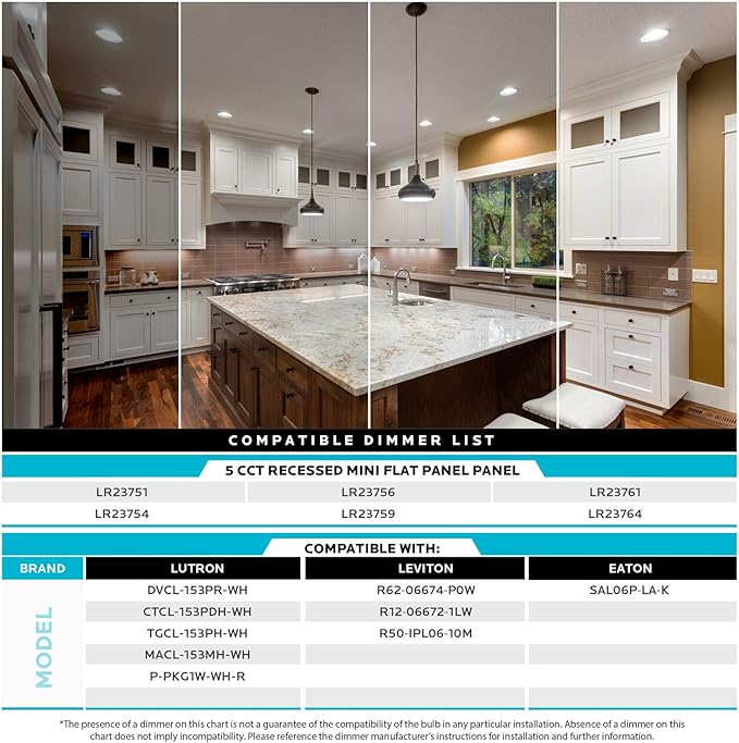 LUXRITE 6 Inch Ultra Thin LED Recessed Light with J-Box, 12W, Color Temperature Selectable 2700K | 3000K | 3500K | 4000K | 5000K, Dimmable Wafer Light, 1000 Lumens, Energy Star, IC Rated