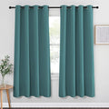 NICETOWN Insulated Curtain Blackout Drapery - Triple Weave Microfiber Home Thermal Insulated Solid Ring Top Blackout Curtain/Panel for Bedroom(Sea Teal, Sold as 1 Panel, 52 x 72 inches)