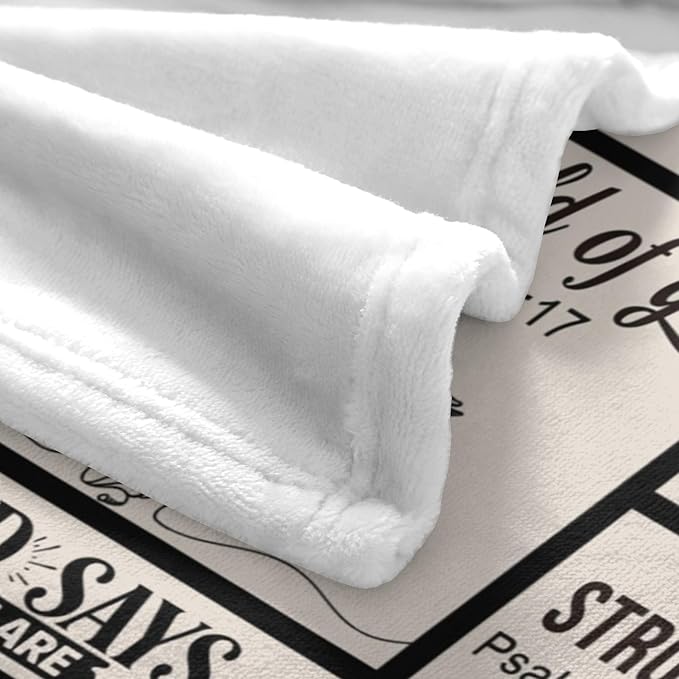 Bible Verse Christian Gift Blanket 50"x60", Inspirational Faith Throw for Believers, I Am a Child of God Blanket,Baptism Spiritual Gifts for Catholic Men Women