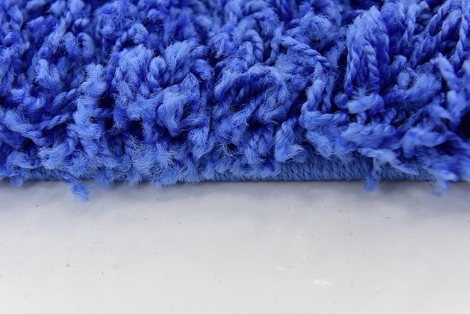 Unique Loom Solid Shag Collection Area Rug (3' 3" x 5' 3" Rectangle, Periwinkle Blue)