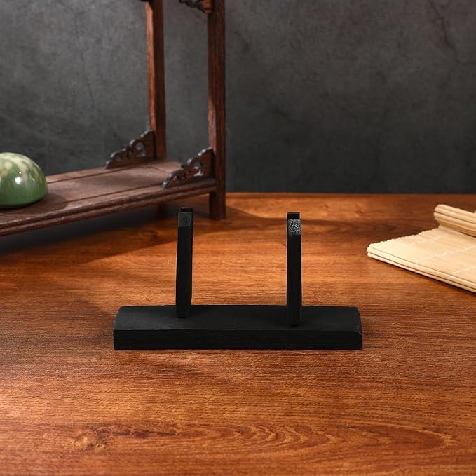 BESPORTBLE Wooden Hand Fan Stand Japanese Style Folding Fan Holder Portable Foldable Rack Display Base for Home Decoration