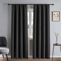 Blackout Curtains 84 Inch Length 2 Panels Set, Dark Grey Curtains Thermal Insulated Room Darkening Drapes for Bedroom, Rod Pocket Light Blocking Drapes Living Room(52W × 84L, Dark Grey)