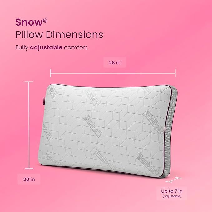 IWS I WANNA SLEEP SnowTouch® Adjustable Pillow, Neck Support, Queen Size Bed Pillows for Sleeping, Gel Cross Cut Memory Foam for Side Sleepers