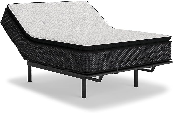 Signature Design by Ashley Limited Edition Pillow Top 13 " Pillow Top Hybrid Mattress with Gel Memory Foam, Edge Support for Cool Sleep and Pressure Relief, Queen, Fiberglass Free, Mattress In A Box