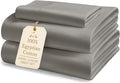 LANE LINEN 100% Egyptian Twin Bed Sheets Cotton - 1000 Thread Count, Soft & Comfy No Pill Fade Resistant Natural Cooling Mercerized Cotton Twin Size Sheets 15" Deep Pocket - Charcoal