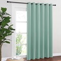 NICETOWN Blackout Sliding Door Curtains 84 Inch Length, Extra Wide Room Divider Grommet Energy Saving Thermal Insulated Curtain for Patio Door Window(W80 x L84, 1 Panel, Aqua Blue)