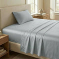 Beckham Hotel Collection Twin XL Sheet Set 100% Cotton, 500TC Luxury Sateen Bedding, 16” Deep Pocket, Moisture-Wicking, 3-Piece, Gray