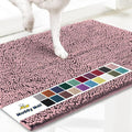 Muddy Mat® | Super Absorbent Door Mat Indoor, Microfiber Quick Dry Chenille Entryway Rug, Non-Slip Front Door Mat, Indoor Mats for Entryway, Machine Washable Pet Rug, Light Pink 48" x 60"