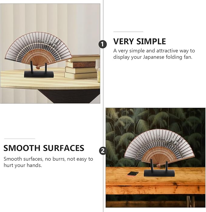 IMIKEYA Japanese Folding Fan Stand Holder Handheld Fan Display Stand Room Decor Storage Folding Fan Display Base Exhibition Desktop Use