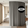 Room Divider Ceiling Mounted Curtains Track Sets Extra Wide Blackout Curtain Flexible Tracks for Bedroom Privacy Partition Separator, 1 Panel Light Grey Drape and White Rail, W10 x H9ft
