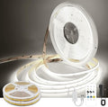 COB LED Strip Lights Cool White,24V Dimmable led Light Strip KIT with Remote and app Control,6000K 65FT/20m 8mm Wide Ra>90 Cuttable Flexible Strip Lights for Bedroom,Shelf,Cabinet