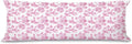Pink Chinoiserie Golden Retriever Dog 20x54 Body Pillow Cover with Zipper,Grandmillennial Pink Dog Decorative Body Pillow Cases for Bed Couch，Golden Retriever Decor