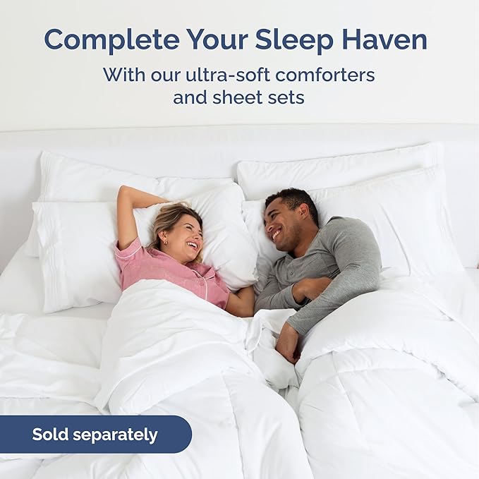 Wrap Around Dust Ruffle Bed Skirt - Navy Blue - for Queen Size Beds with 24 Inch Drop - Elastic Strap - Adjustable Pleated Bedskirt with Brushed Fabric and Wrinkle Free - for Women, Men, Kids & Teens