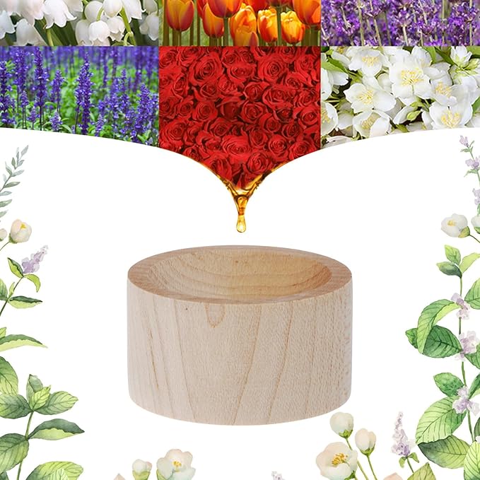 Premium Wooden Essential Oil Diffuser Aroma Stand for Home and Office Natural Cherry Wood Desktop Diffuser with Safe Fragrance for Bedroom Meditation Yoga Car Use