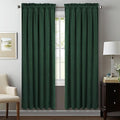 StangH Christmas Green Curtains 72 inches Length Dark Green Velvet Bedroom Window Curtains Super Soft Vintage Home Decoration for Holiday Fete/French Door/Farmhouse, W52 x L72, 2 Panels