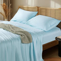 LBRO2M 1000 Thread Count 100% Egyptian Cotton Sheets Set Twin XL, 3 Piece Sets Bed Sheet Deep Pocket Sheet Set 16" Soft Comfortable All Season (Twin XL, Light Blue)