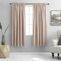 DONREN Warm Taupe Room Darkening Thermal Insulated Curtains Drapes for Nursery,Rod Pocket Blackout Curtains for Bedroom(2 Pack,42 inches Wide by 63 inches Long)