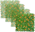 GLANT Expandable Fence Privacy Screen for Balcony Patio Outdoor,Decorative Faux Ivy Fencing Panel,Artificial Hedges (Single Sided Leaves) (4, Sunflowers)