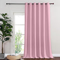 NICETOWN Sliding Door Curtain 108 Inches Long - Blackout Thermal Insulated Grommet Room Divider Privacy Drape for Patio Glass Door, 1 Panel, Rouge Pink, 100 Inch Extra Wide