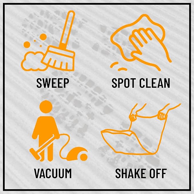 Ottomanson 2'7" x 46' Hallway Runner with Scraper Pile - Extra Durable Non-Slip Rug Mat for Indoor & Outdoor Use - Ideal for Kitchen, Entryway & Garage - High-Traffic Carpet, Black