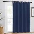 NICETOWN Blackout Navy Curtain Drape for Windows 84" Long - Room Darkening Energy Saving Thermal Insulated Solid Grommet Window Treatment for Living Room (Navy, 1 Panel, 66 by 84-Inch)