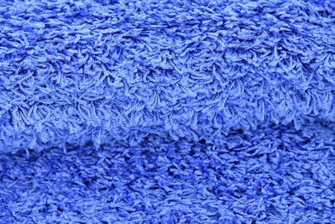 Unique Loom Solid Shag Collection Area Rug (6' 1" x 9' Rectangle, Periwinkle Blue)