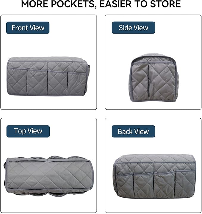 MEHIDFY Armchair Caddy, Waterproof Sofa Armrest Organizer, Non Slip Recliner Organizer, Remote Holder for Recline, Recliner Caddy with 14 Pockets Storage for TV Remote, Phone, Magazine (Grey)