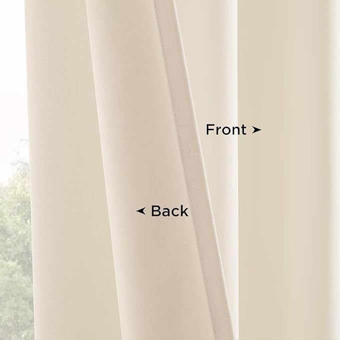 Joydeco Velvet Curtains White Blackout Curtains Thermal Insulated 90 inches Long Window Curtains Super Soft Room Darkening Drapes for Bedroom Living Room Elegant Rod Pocket 2 Panels Cream White