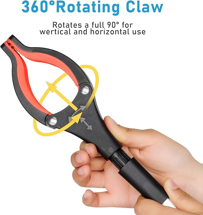 Grabber Reacher Tool, 32" Grabbers for Elderly, Lightweight Extra Long Handy Trash Claw Grabber, Mobility Aid Reaching Assist Tool for Trash Pick Up, Nabber, Litter Picker, Arm Extension (Orange1)