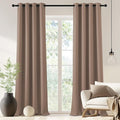 NICETOWN Blackout Drapery Curtain Panel 90 inches Long - Window Treatment Thermal Insulated Grommet Blackout Curtain/Drape for Bedroom Living Room (Cappuccino, 1 Panel, 46 by 90 inches)