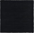 Unique Loom Solid Shag Collection Area Rug (8' Square, Jet Black)