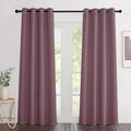 NICETOWN Dry Rose Blackout Curtains 84 inch Length 2 Panels, Grommet Thermal Insulated Window Treatments Light & Sound Reducing Drapes for Living Room/Bedroom, W46 x L84