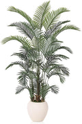 Artificial Palm Tree Plant - 7FT Tall Fake Tree with Realistic Look & UV Protection - Large Indoor Outdoor Faux Floor Plant for Home Office Decor