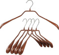 MAWA by Reston Lloyd, Non-Slip Steel Suit/Jacket Hanger, Wide Supportive Sholders with Rotating Hook, Copper, Set of 5 (42-L)