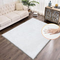 White Faux Fur Rug 5x8 Rugs for Living Room Shag Washable Area Rug Fuzzy Rugs for Bedroom Girl Room Decor Rectangle Rug