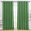 NICETOWN Room Darkening Curtains for Room Divider, Grommet Thermal Curtains Light & Sound Reducing Window Treatments for Sliding Glass Door, W66 x L118, Forest Green, 2 Panels