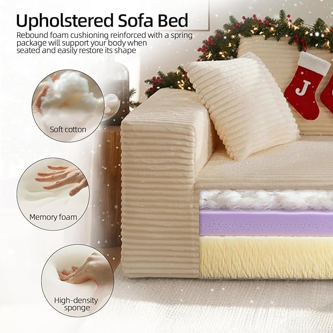 Single Cloud Sofa, Giant Bean Bag Chair with High Backrest & Wider Armrest, Foam Boneless Couch for Small Spaces, Comfy Furry Sofas with Pillows for Living Room, Bedroom, Apartment, Dorm, Office