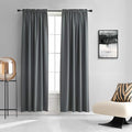 DONREN 96 Inches Long 2 Panels Blackout Curtain Panels for Bedroom - Rod Pocket Thermal Insulated Drapes for Living Room(Medium Grey,42 x 96)