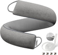 fowong Door Draft Stopper 30 Inch Weighted Under Door Noise Stopper Soundproofing Draft Guard Wind Blocker with Hook Tapes for Easy Install, Grey
