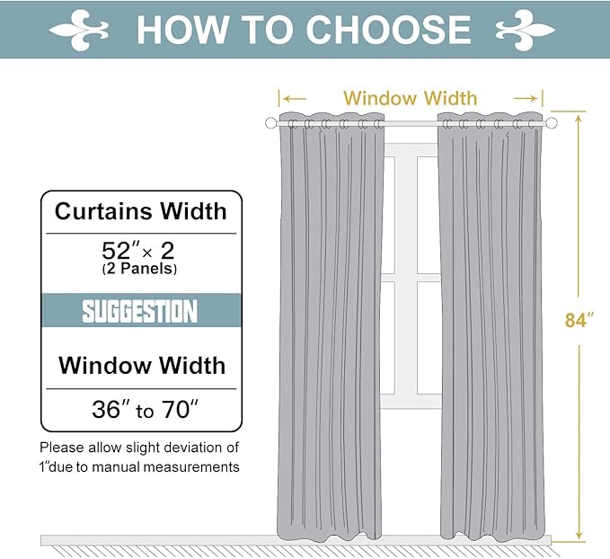 ChrisDowa Grommet Room Darkening Curtains for Bedroom and Living Room - 2 Panels Set Thermal Insulated Blackout Curtains (Mustard Yellow, 52W x 84L)