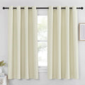 NICETOWN Blackout Beige Curtain for Bedroom 63 inches Length - Grommet Thermal Insulated Room Darkening Window Treatment Sound Reducing Privacy Drapes for Living Room (1 Piece, W52 x L63)