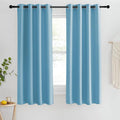 NICETOWN Blackout Short Curtain 63 inches Long for Windows, Thermal Insulated Curtain Grommet Room Darkening Window Treatment for Bedroom/Living Room, 1 Panel, W46 x L63, Teal Blue