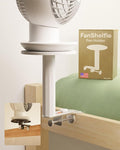 FanShelfie Adjustable Fan Holder for Dorm Room, Bunk & Lofted Bed, College Essentials for Boys & Girls, Patented Height & Distance Design, Compatible with Popular Dorm Fans, 2 Height Options (White)