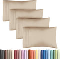 King Pillow Cases Set of 4 - Ultra Soft Hotel Quality Pillowcase Covers - Comfy, Cozy & Wrinkle Free - Shrinkage, Stain and Fade Resistant - Machine Washable Pillow Protectors - 4 Piece Set - Cream