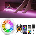 Under Bed Lights Motion Sensor LED Light Strip, 20ft 3 Mode RGB Motion Activated Bed Light with Music Sync and Timer, Color Changing Dimmable LED Light for Bedroom Stair