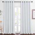 NICETOWN Room Divider Curtain 110 inches Long, Grommet Room Darkening Curtain Thermal Window Treatment Sound Dampening for Sliding Glass Door, Greyish White, W66 x L110, 1 Panel