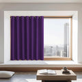 NICETOWN Royal Purple Blackout Curtains 72 inches Long, Grommet Privacy Window Treatment Thermal Insulated Room Darkening Sliding Glass Door Drape for Bedroom Living Room, 1 Panel, W100 x L72