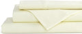 Linen Home 100% Cotton Percale Sheets Full Size, Cream, Deep Pocket, 4 Pieces Set - 1 Flat, 1 Deep Pocket Fitted Sheet and 2 Pillowcases, Crisp Cool and Strong Bed Linen
