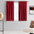 DONREN Red Blackout Curtains Thermal Insulated Room Darkening Rod Pocket Curtains for Dining Room (42 by 54 Inch,2 Panels)