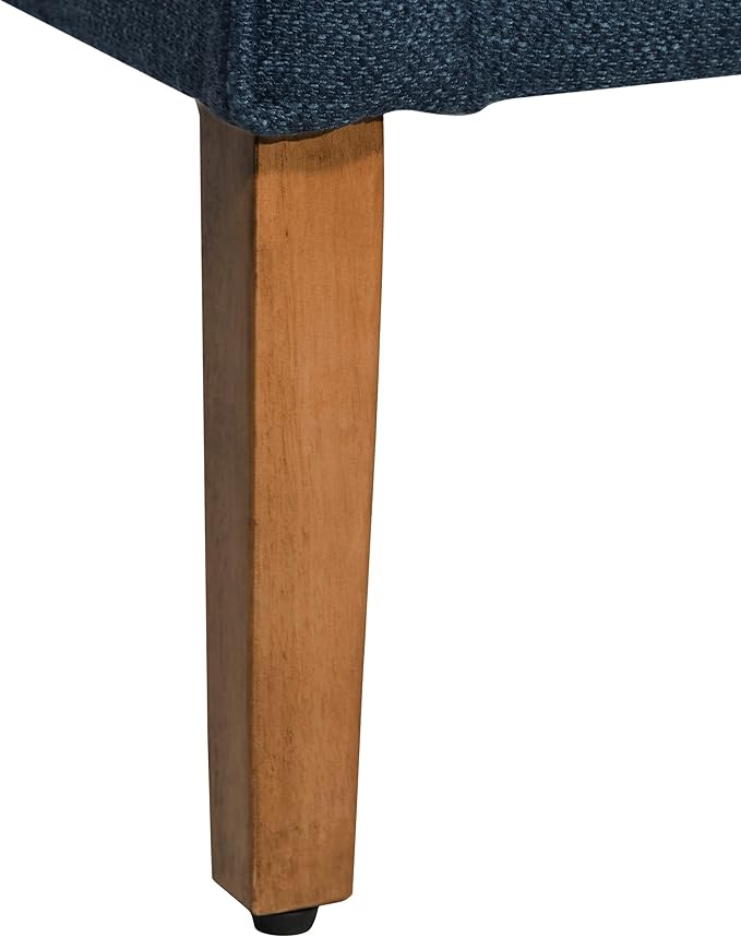 HomePop Barrel Shaped Accent Chair,Arm Rest, WOOD AND POLYESTER,Blue Medium